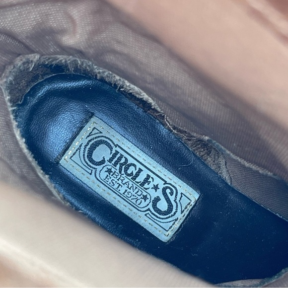 Circle S “Triger” Leather Boots Women’s Sz 7 Vintage Brown Slouchy Western - Picture 9 of 16